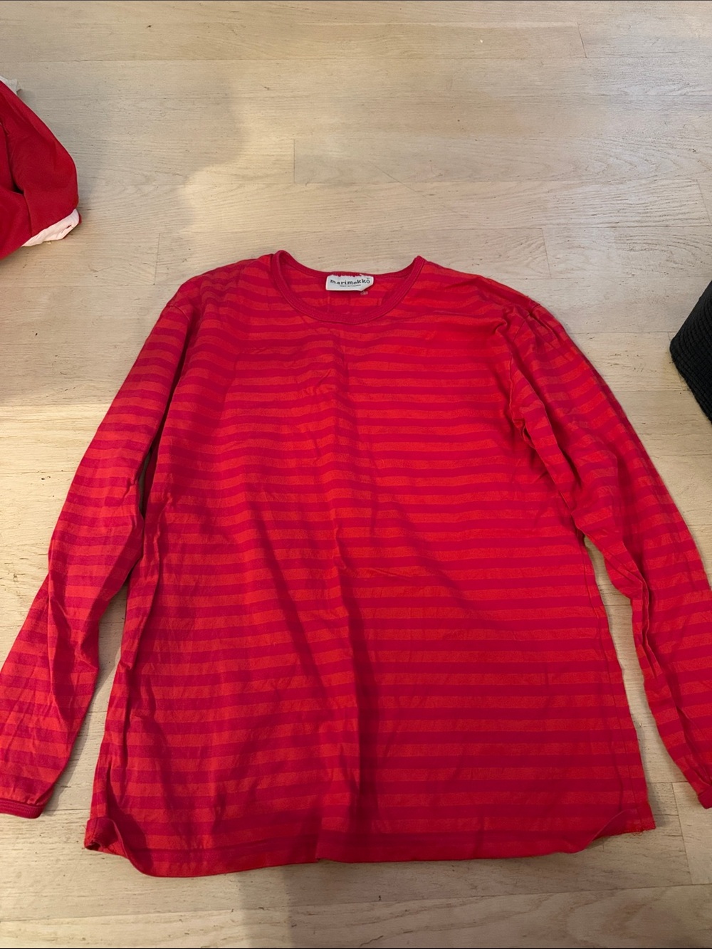 Marimekko women’s' Red pink Striped Long-Sleeve Shirt
